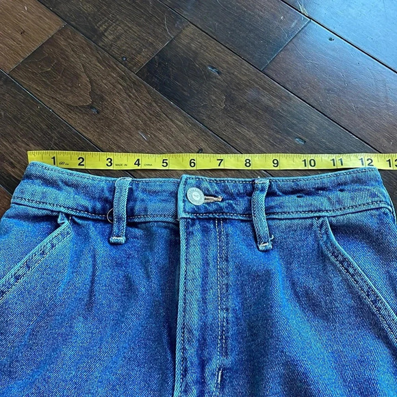 Hollister Ultra High Rise Dad jeans Carpenter Stretch Denim Womens 25 waist (1R) - Picture 3 of 10